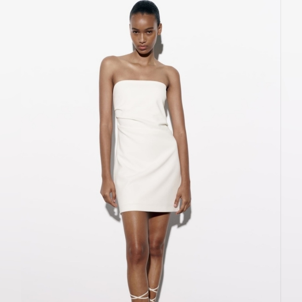 Zara short white classy dress